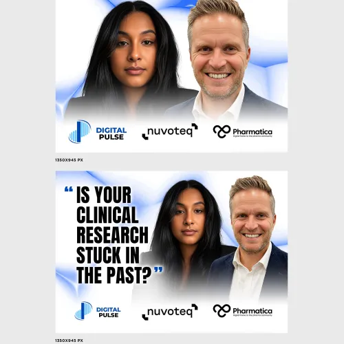 Trisha Pillay interviewing Adriaan Kruger, CEO of nuvoteQ, on Digital Pulse, discussing clinical research digitisation in Africa.