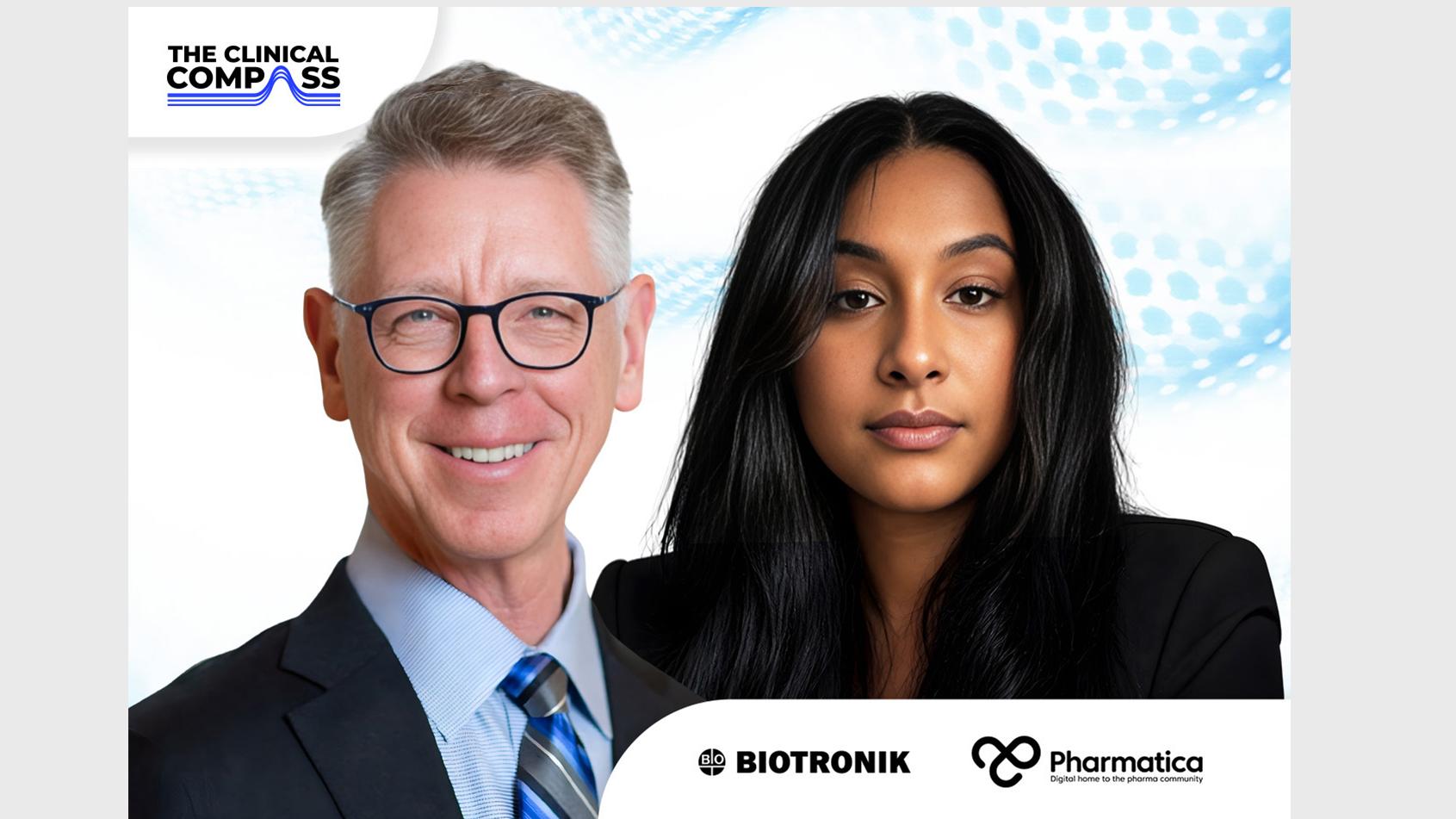 Trisha Pillay speaks with Dr David Hayes, Chief Medical Officer at BIOTRONIK, during a Clinical Compass podcast recording discussing how clinical research shapes cardiac device innovation and why it must be embedded early in product development.
