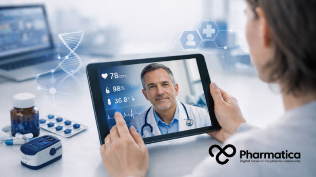 Pharmatica image representing decentralised clinical trials using remote monitoring, digital health technology, and telehealth to connect clinical research participants with investigators.