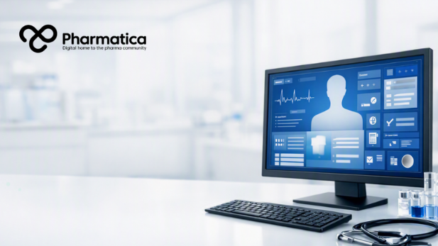 Pharmatica image representing EHR patient recruitment technology connecting electronic health records, clinical trial eligibility data, and patient-trial matching.