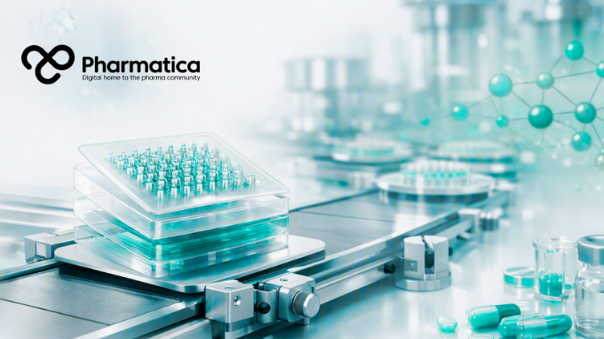 Pharmatica image representing dry mRNA vaccine patches showing cold chain-free RNA therapeutic delivery, lipid nanoparticle stability, pharmaceutical manufacturing, and advanced vaccine distribution technology.