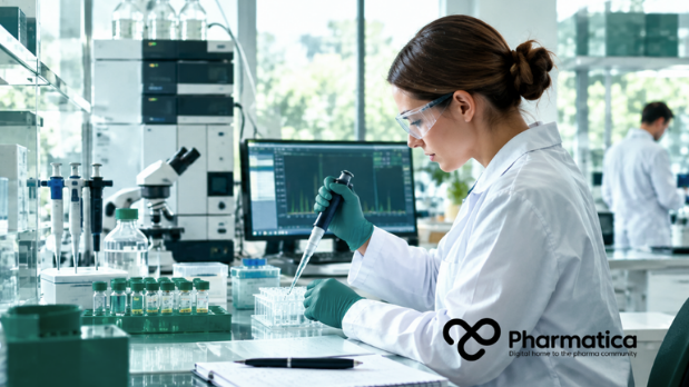 Pharmatica image of a Pharmaceutical research laboratory illustrating Good Laboratory Practice, controlled experiments, documentation, and data integrity in preclinical R&D.
