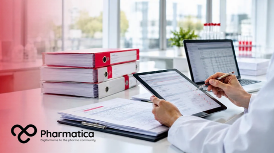 Pharmatica image of a bright clinical research setting representing MHRA GCP inspection readiness, trial master file access, and regulatory oversight.