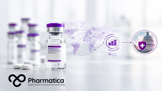 Pharmatica image showing a pharmaceutical medicines vial and abstract international pricing benchmark concept representing the Medicare GLOBE drug payment model.