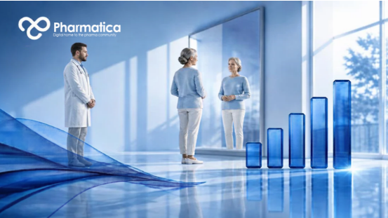 Pharmatica visual of an abstract blue five-bar health scale glowing on a bright background, representing EuroQol EQ-5D quality of life measurement.