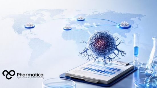 Pharmatica image showing global clinical trial pathways connecting Chinese, European, and North American patient populations in ivonescimab development.
