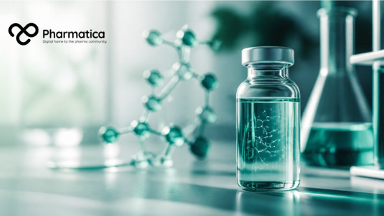Pharmatica image of a pharmaceutical research vial on a laboratory bench, representing drug repurposing and the revival of abandoned drug candidates.