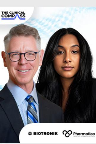 Trisha Pillay speaks with Dr David Hayes, Chief Medical Officer at BIOTRONIK, during a Clinical Compass podcast recording discussing how clinical research shapes cardiac device innovation and why it must be embedded early in product development.