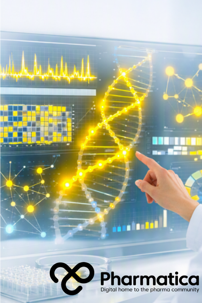 Pharmatica image showing a clinical geneticist using LLM-assisted rare disease diagnosis tools to analyse genome sequencing data and generate evidence-based diagnostic hypotheses for precision medicine.