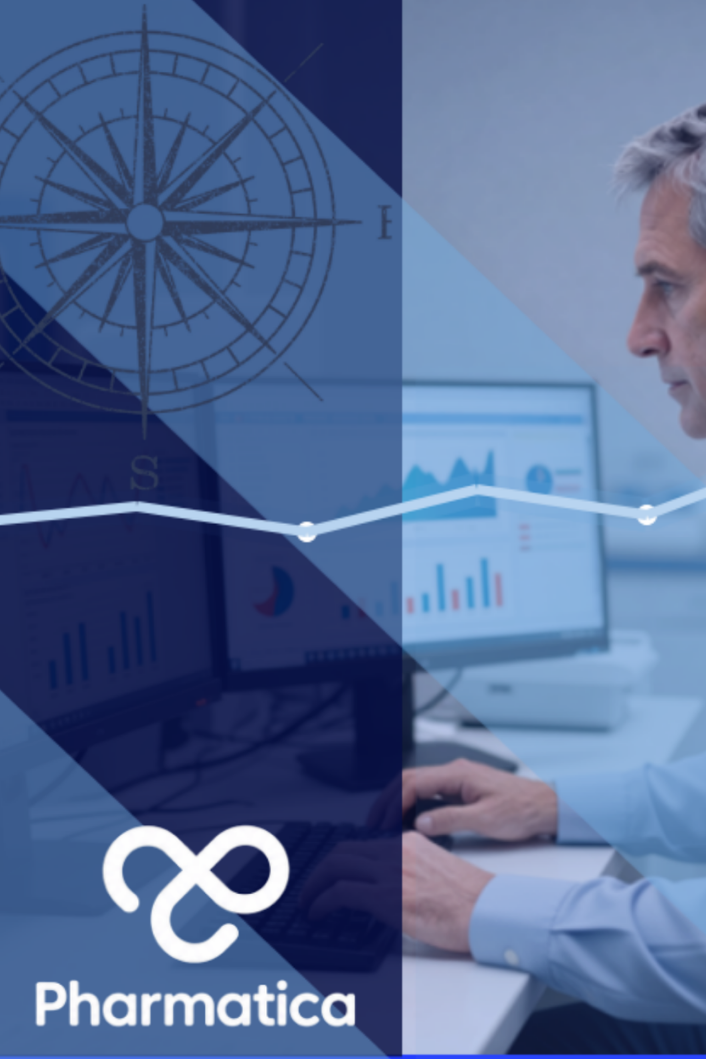Clinical researcher analysing live clinical trial dashboards and digital analytics, illustrating real-time clinical trials, continuous clinical trial data monitoring, adaptive trial management, and data-driven decision-making in pharmaceutical research.