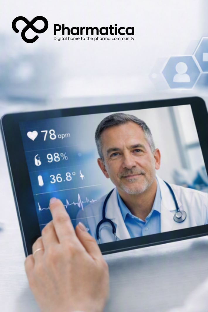 Pharmatica image representing decentralised clinical trials using remote monitoring, digital health technology, and telehealth to connect clinical research participants with investigators.