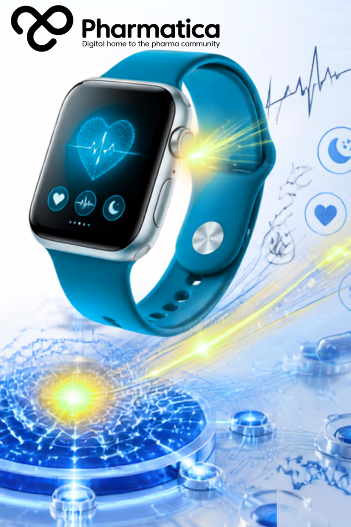 Pharmatica image representing the Google SensorFM wearable AI foundation model analysing one trillion minutes of wearable health data for digital biomarkers, clinical research, and pharmaceutical innovation.