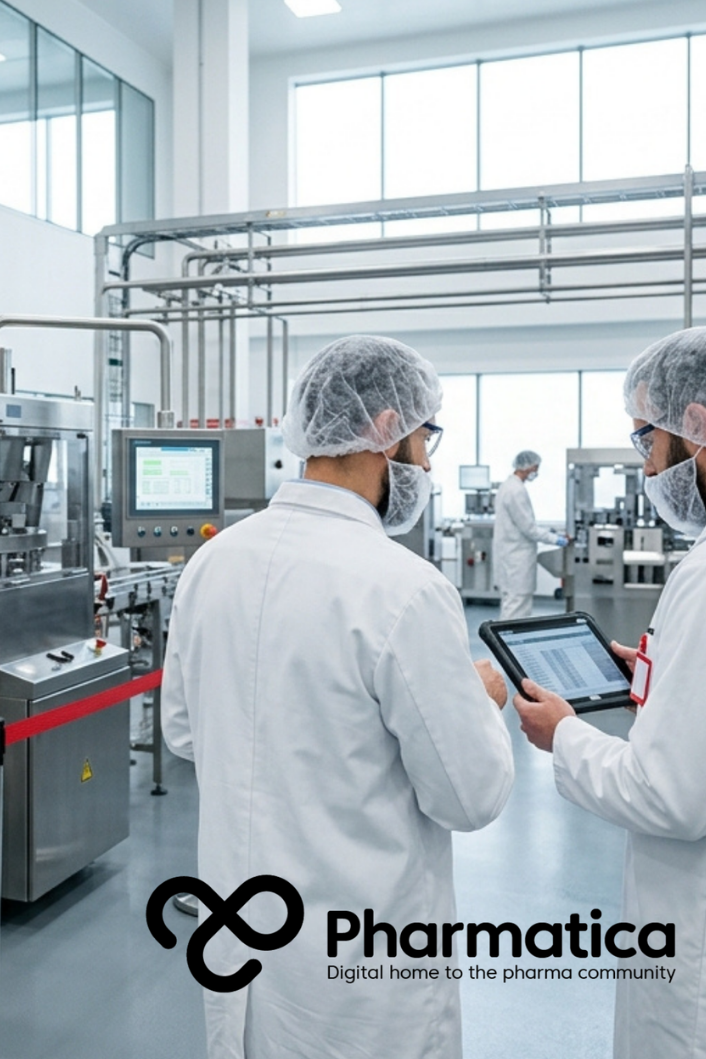 Pharmatica image for co-ordinated EU GMP inspection guidelines showing pharmaceutical inspectors reviewing GMP compliance data in a modern manufacturing facility.