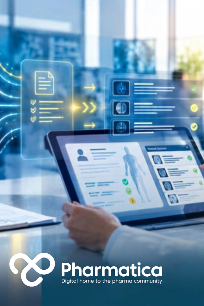 Pharmatica image that represents LLMs in clinical trial screening using AI to analyse clinical data and identify potential trial matches.