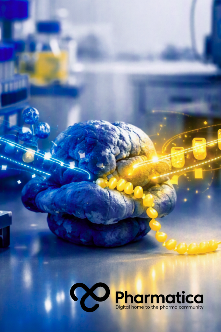 Pharmatica image of the AGENTEX automated cell-free biotechnology platform illustrating synthetic genetic code engineering and programmable biology.