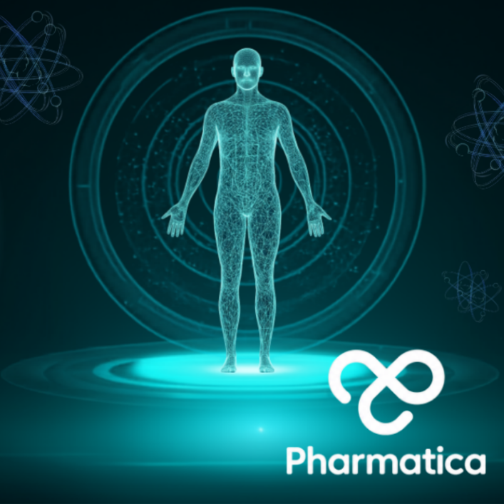 Digital human body visualisation representing Midjourney Medical, showcasing AI-powered whole-body imaging, preventative healthcare technology, advanced medical scanning, and personalised health intelligence.