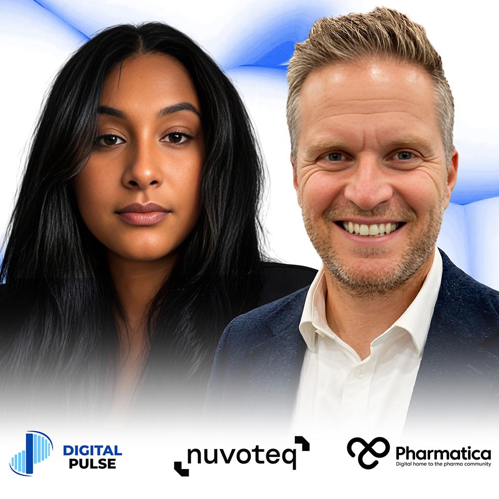 Trisha Pillay interviewing Adriaan Kruger, CEO of nuvoteQ, on Digital Pulse, discussing clinical research digitisation in Africa.