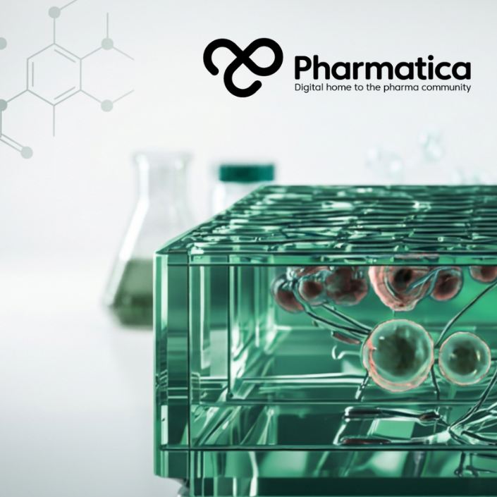 Pharmatica hyper-realistic image of a human organ-on-chip platform with cultured cells used for non-animal testing in drug discovery in order to determine preclinical toxicity in a pharmaceutical research laboratory. 