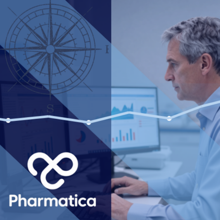 Clinical researcher analysing live clinical trial dashboards and digital analytics, illustrating real-time clinical trials, continuous clinical trial data monitoring, adaptive trial management, and data-driven decision-making in pharmaceutical research.