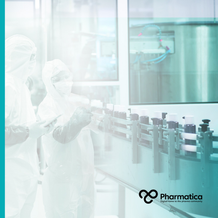 Pharmatica image of a CDMO pharmaceutical manufacturing facility with connected bioprocessing personnel and equipment.