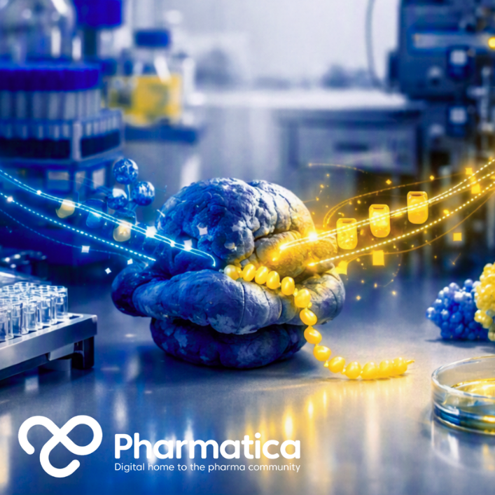 Pharmatica image of the AGENTEX automated cell-free biotechnology platform illustrating synthetic genetic code engineering and programmable biology.