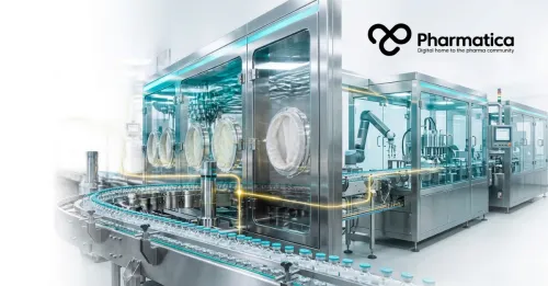 Pharmatica image showing AI in sterile pharmaceutical manufacturing showing automated aseptic vial filling, machine learning-enabled quality inspection, environmental monitoring, and intelligent GMP pharmaceutical production.