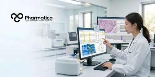 Pharmatica image showing a clinical geneticist using LLM-assisted rare disease diagnosis tools, representing artificial intelligence, genomic medicine, and clinical decision support to improve precision medicine and rare disease diagnosis.