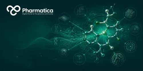 Pharmatica image representing collaboration in drug discovery and connecting pharmaceutical R&D, biotechnology, molecular science, data, and computational drug discovery capabilities.