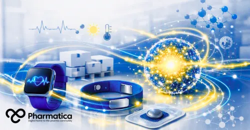 Pharmatica image representing the Google SensorFM wearable AI foundation model analysing one trillion minutes of wearable health data for digital biomarkers, clinical research, and pharmaceutical innovation.