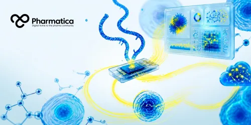 Pharmatica image representing RNA biosensors for diabetes with AI-driven molecular diagnostics, RNA biomarker detection, wearable health technology, precision medicine, and digital health innovation.