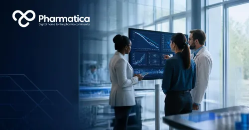 Pharmatica image showing evidence from single pivotal trials being reviewed by pharmaceutical researchers in a modern clinical research setting.