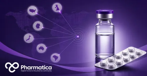 Pharmatica visual showing an international network of pharmaceutical pricing markets converging on a Medicare drug pricing benchmark.