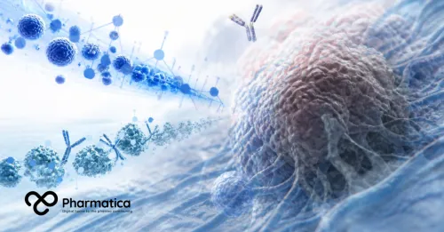 Pharmatica image showing comparative clinical trial pathways and an oncology bispecific antibody representing ivonescimab clinical development.